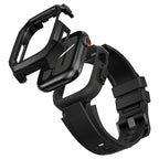 Stainless Steel Case With Rubber Band for Apple Watch.