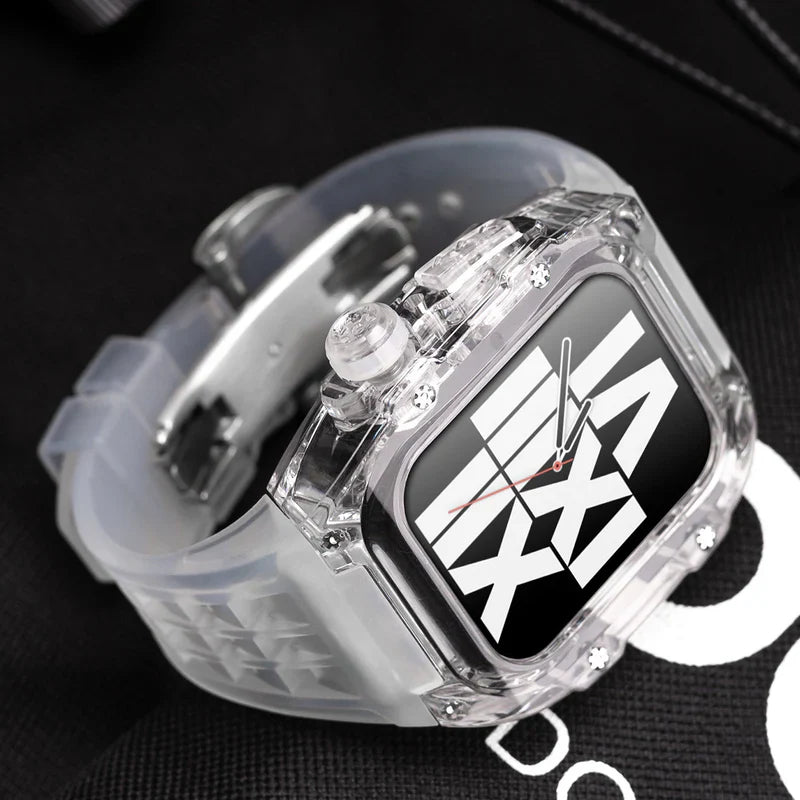 RM V30 Glacier Series Fluoroelastomer Band And Case Retrofit Kit For Apple Watch.