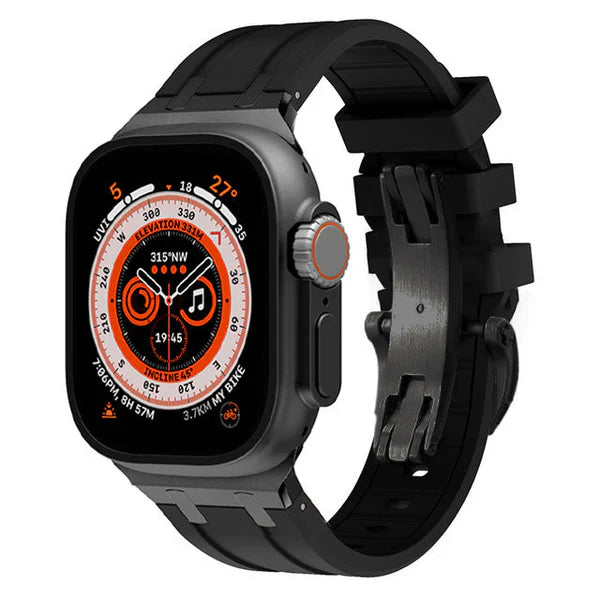 NEW AP Thick Silicone Band With Titanium Adapter For Apple Watch.