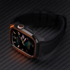 Stainless Steel Case With Rubber Band for Apple Watch.