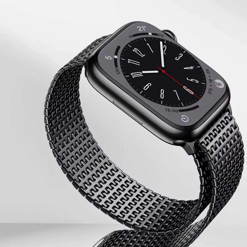 Designer Domino Stainless Steel Magnet Band For Apple Watch.