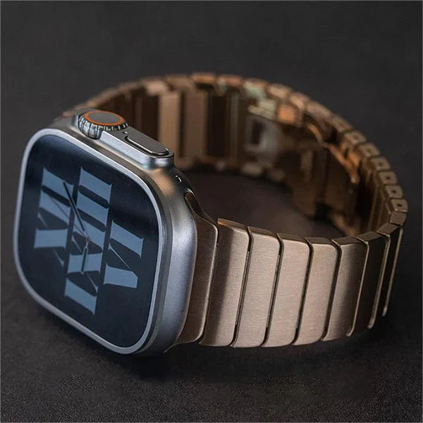 Stainless Steel Butterfly Buckle Band For Apple Watch.