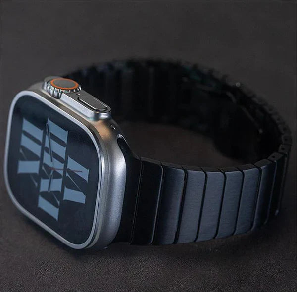 Stainless Steel Butterfly Buckle Band For Apple Watch.