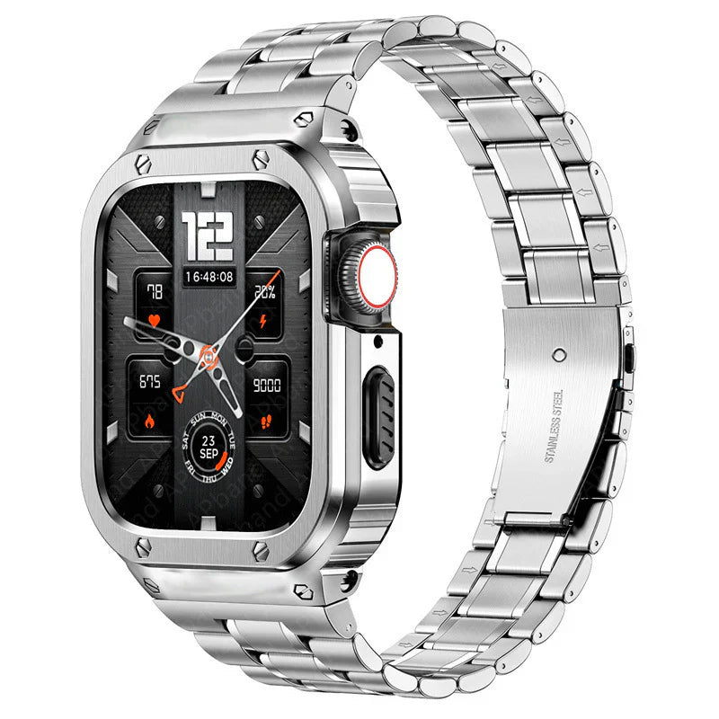 Stainless Steel Band With Case For Apple Watch.