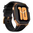 Stainless Steel Case With Rubber Band for Apple Watch.