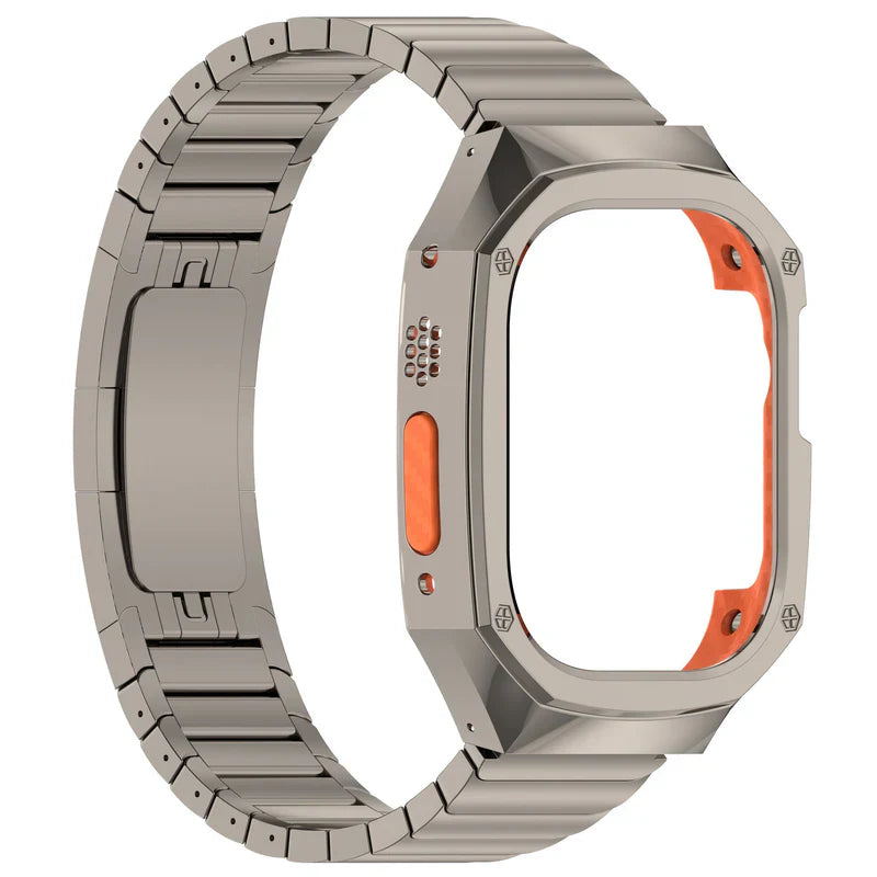 Stainless Steel Band With Case For Apple Watch Ultra.