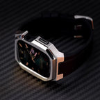 Stainless Steel Case With Rubber Band for Apple Watch.