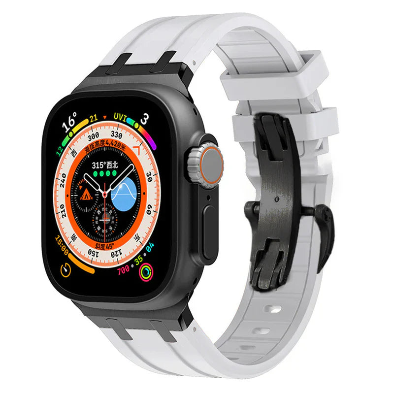 NEW AP Thick Silicone Band With Titanium Adapter For Apple Watch.