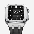 AP9006 Silicone Band Stainless Steel Case Retrofit Kit For Apple Watch.