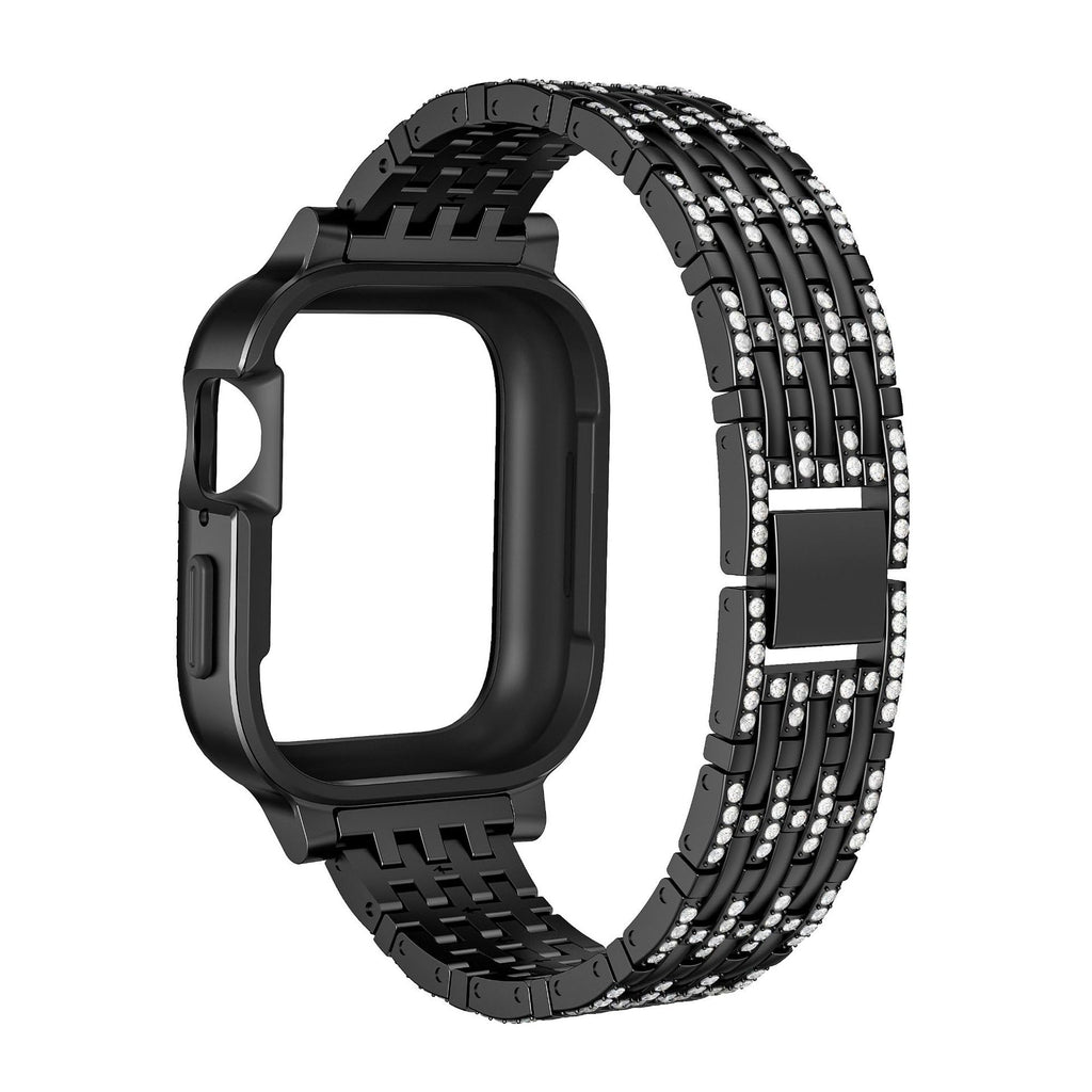 Bling Diamond Case with Sparkle Band for Apple Watch Series 9/8/7 (41mm/45mm).