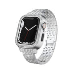 Bling Diamond Case with Sparkle Band for Apple Watch Series 9/8/7 (41mm/45mm).