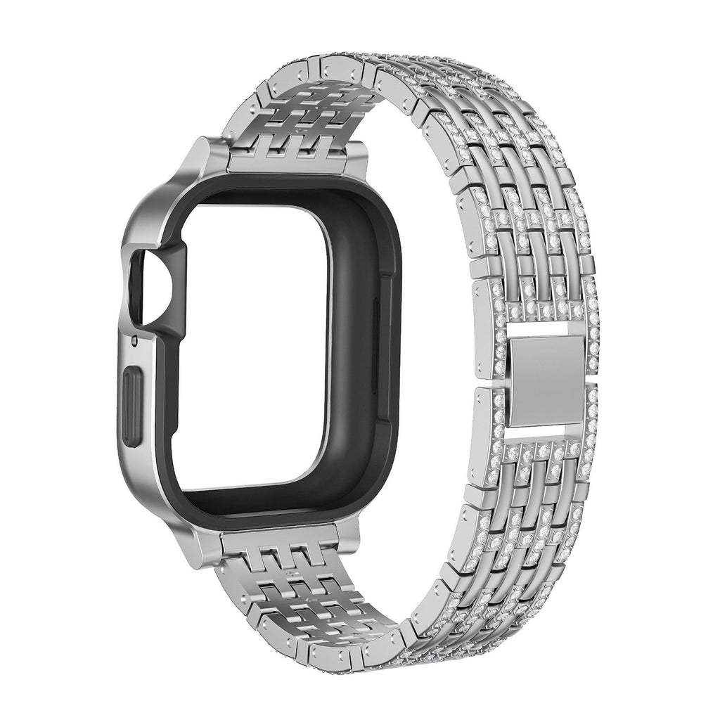 Bling Diamond Case with Sparkle Band for Apple Watch Series 9/8/7 (41mm/45mm).