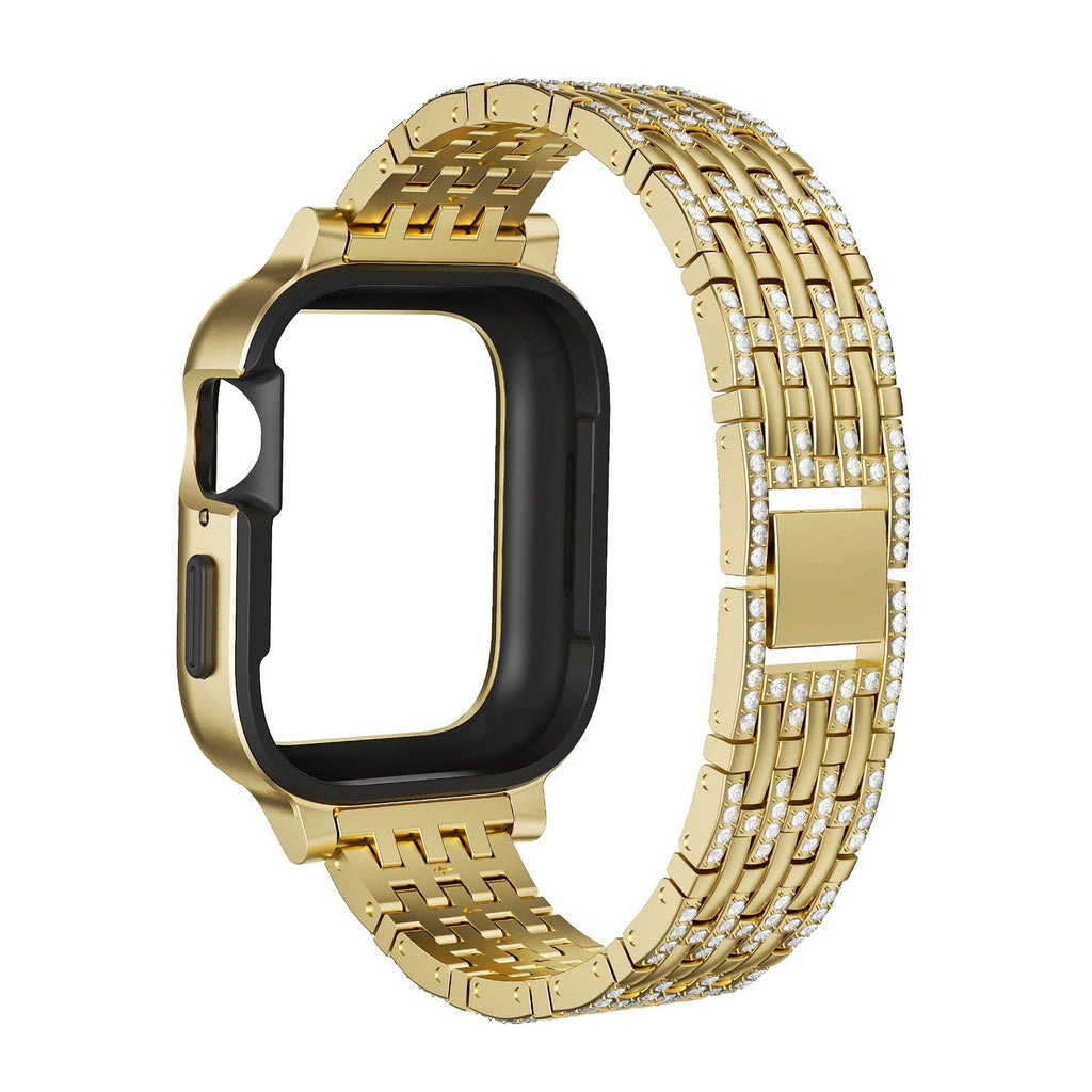Bling Diamond Case with Sparkle Band for Apple Watch Series 9/8/7 (41mm/45mm).