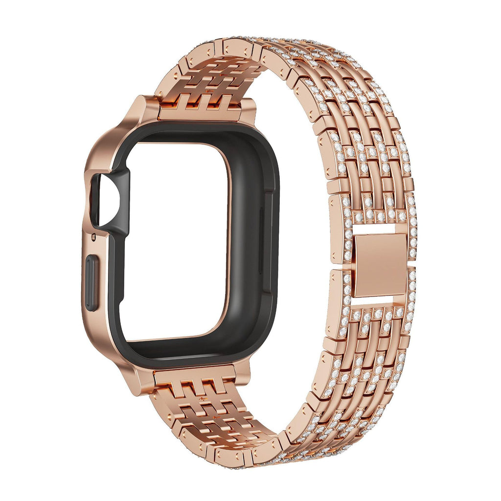 Bling Diamond Case with Sparkle Band for Apple Watch Series 9/8/7 (41mm/45mm).