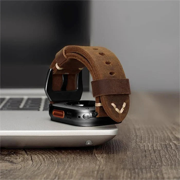 Vintage Leather Band For Apple Watch.