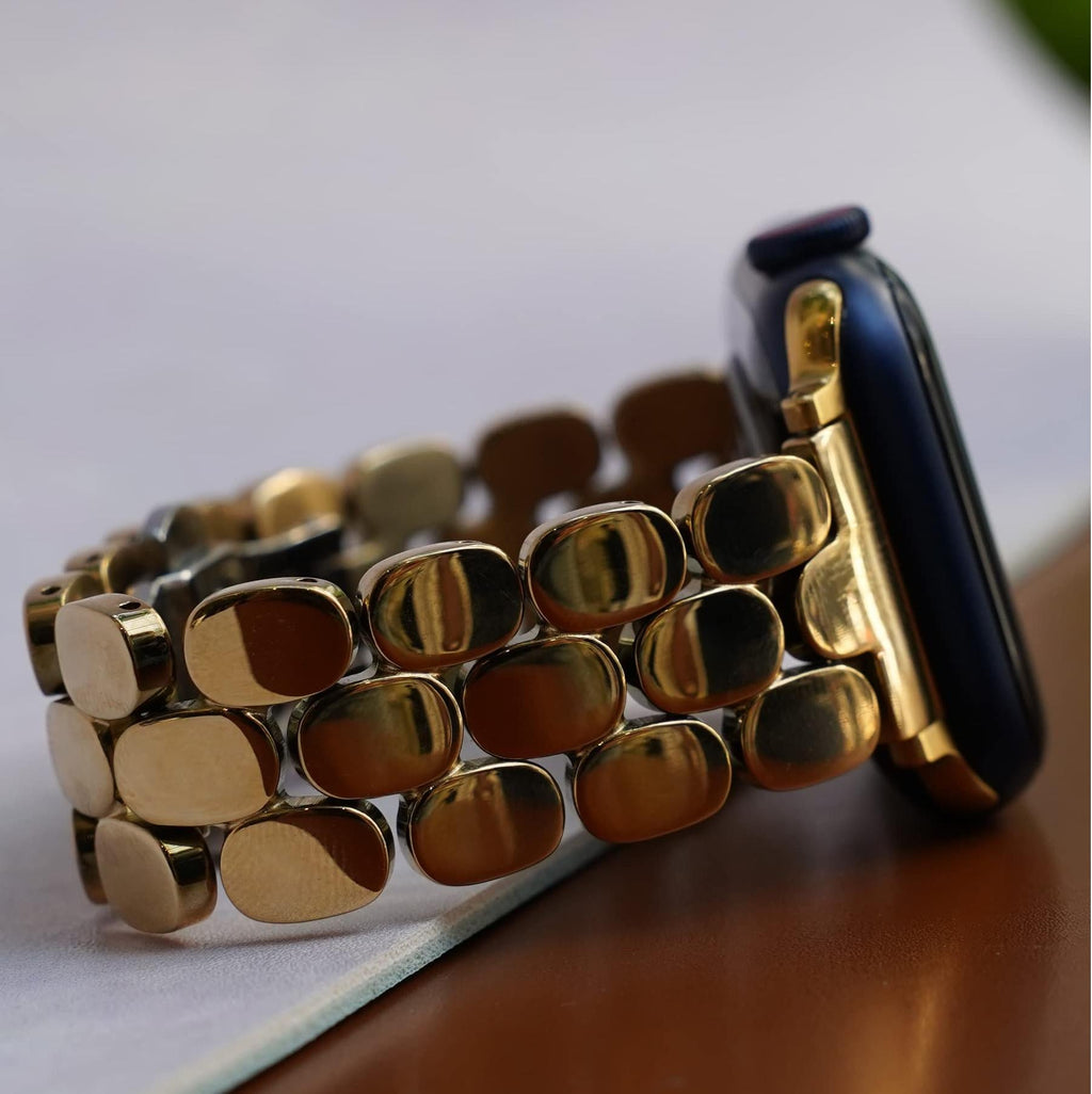 Cute Dot Triple-Bead Stainless Steel Band for Apple Watch.