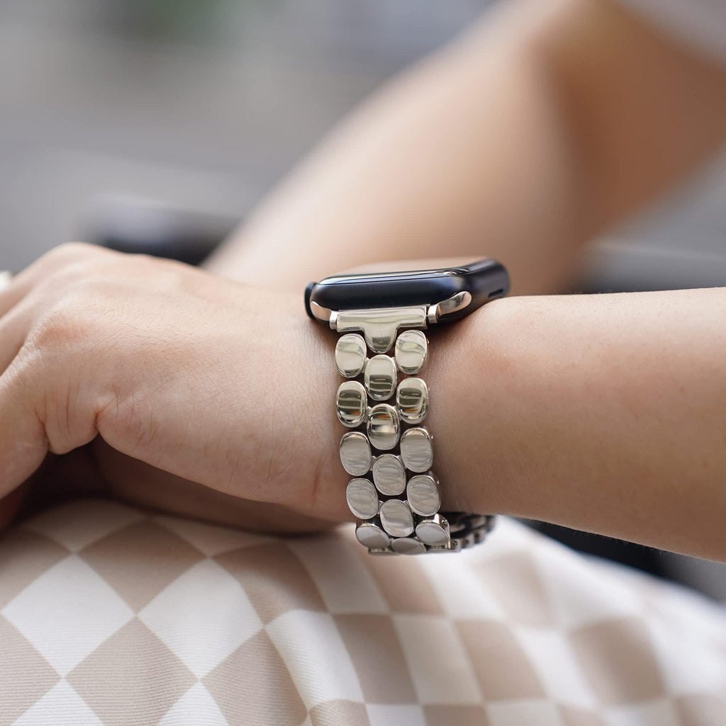 Cute Dot Triple-Bead Stainless Steel Band for Apple Watch.