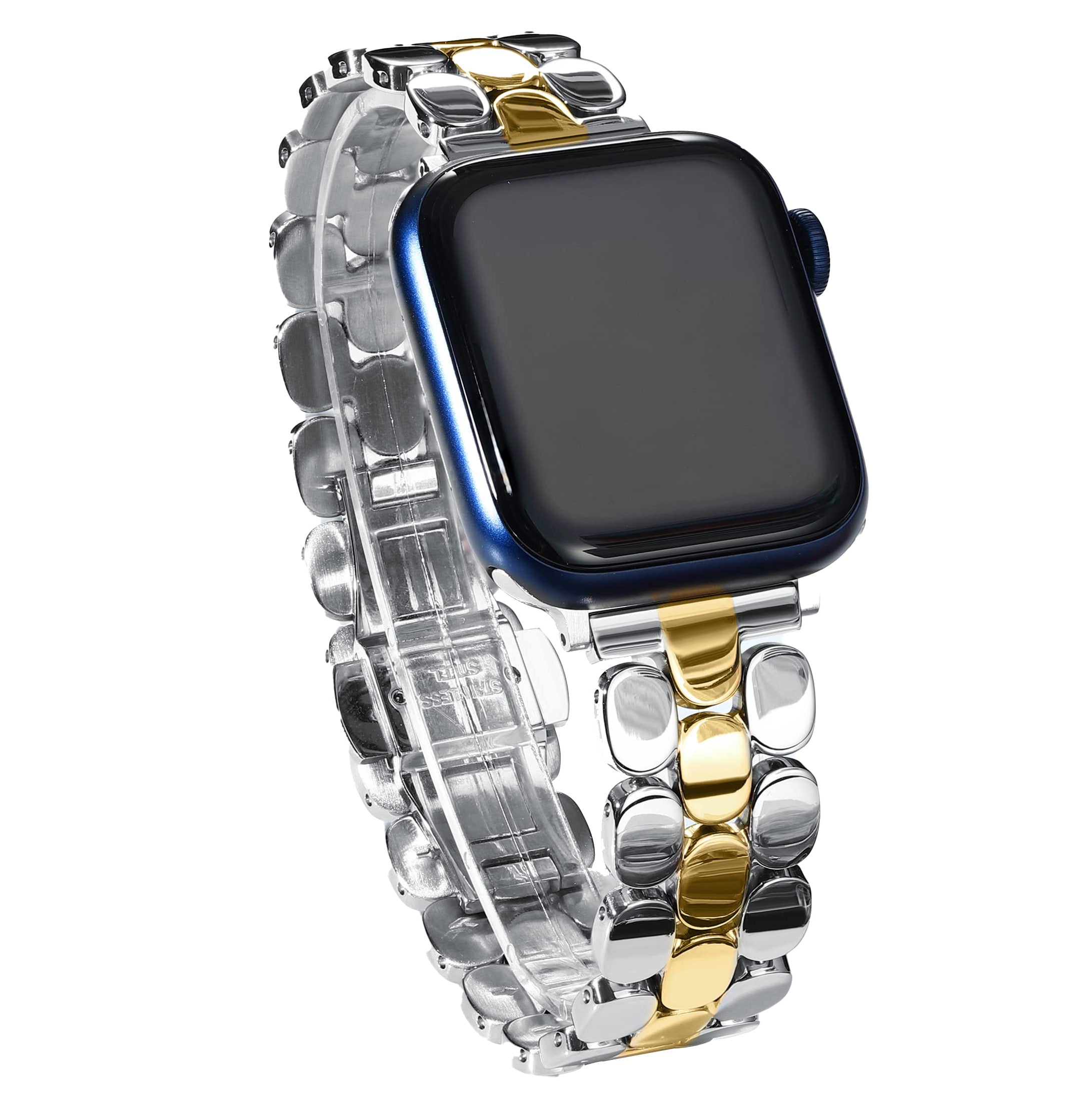 Cute Dot Triple-Bead Stainless Steel Band for Apple Watch.