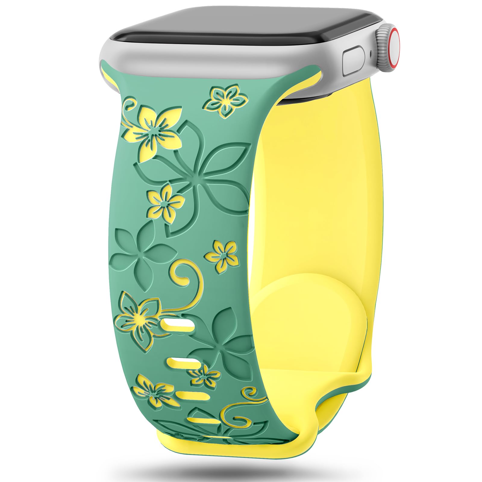 Floral Engraved Band for Apple Watch.