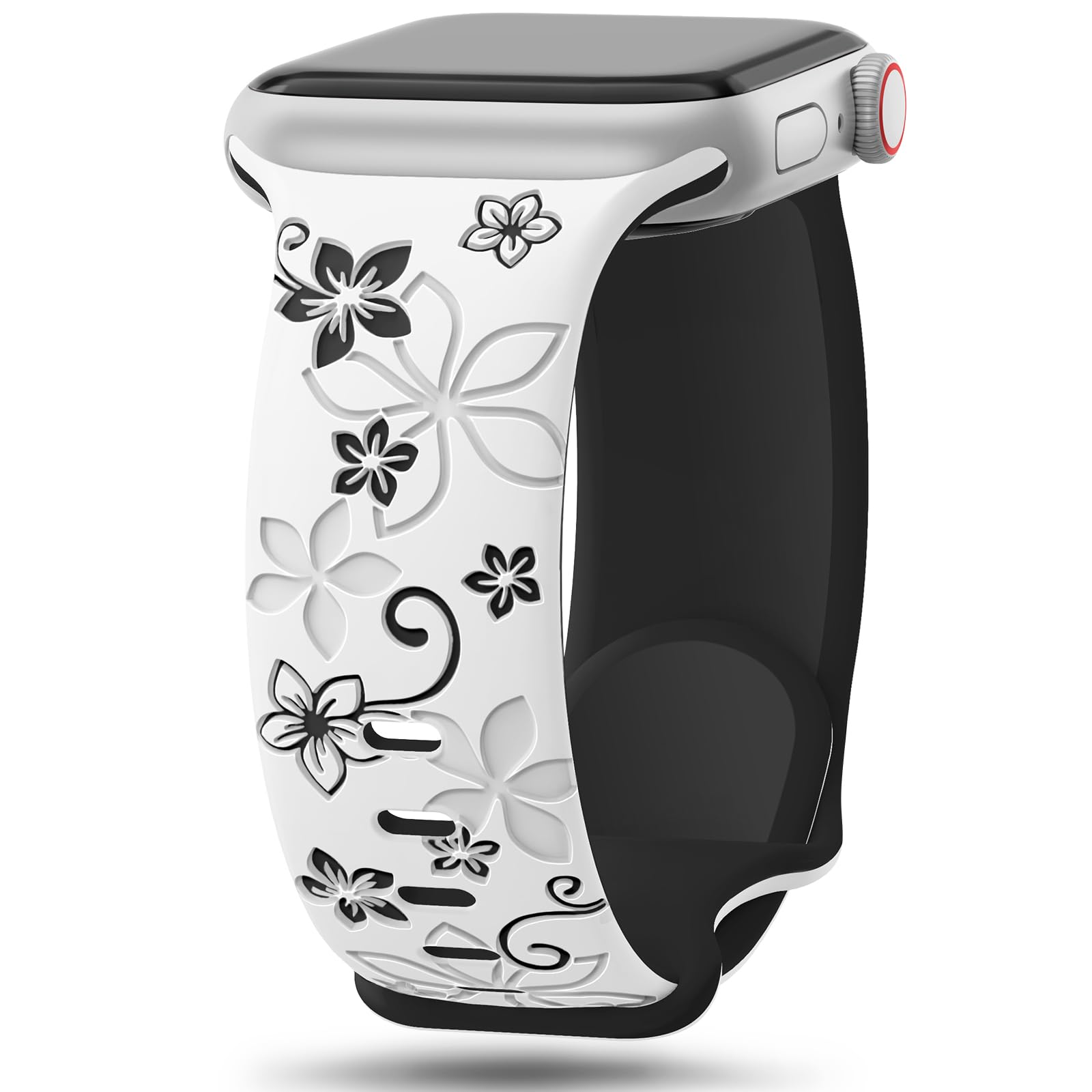 Floral Engraved Band for Apple Watch.