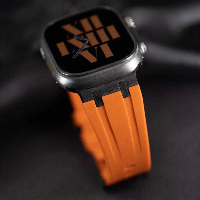 NEW AP Thick Silicone Band With Titanium Adapter For Apple Watch.