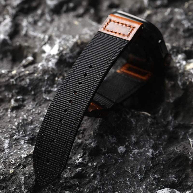 Handmade Nylon Leather Band For Apple Watch.