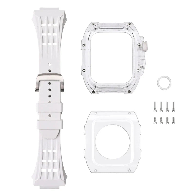 RM V30 Glacier Series Fluoroelastomer Band And Case Retrofit Kit For Apple Watch.