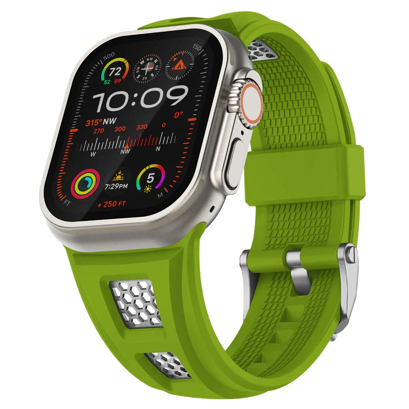 Grid Rugged Silicone Sport Band For Apple Watch.