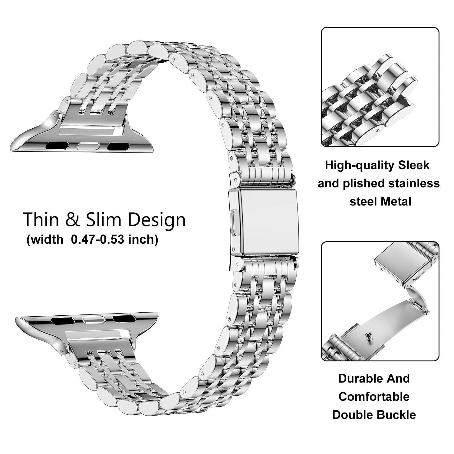 Slim Metal Apple Watch Band.