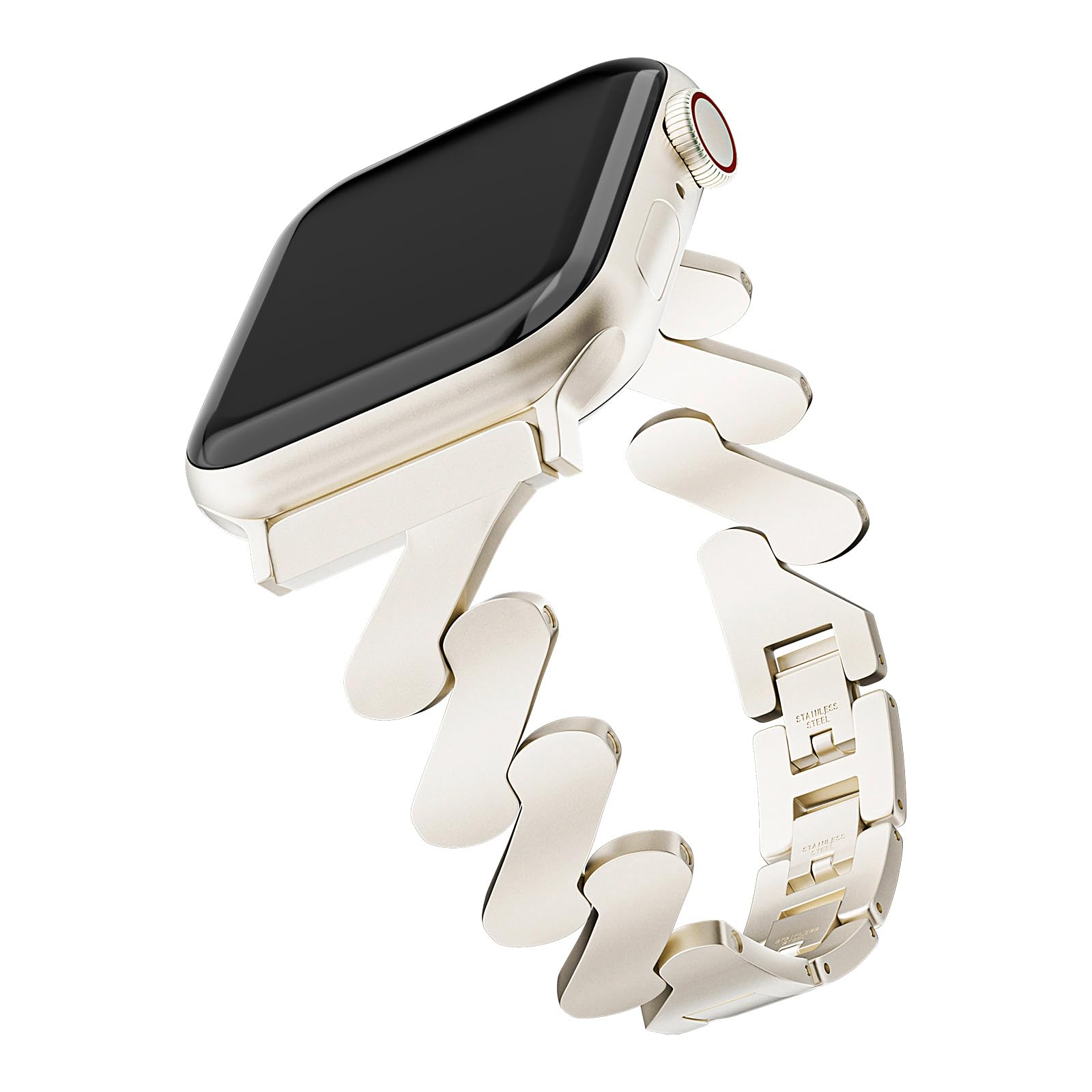 Starlight Quicksand Metal Apple Watch Band for Women.