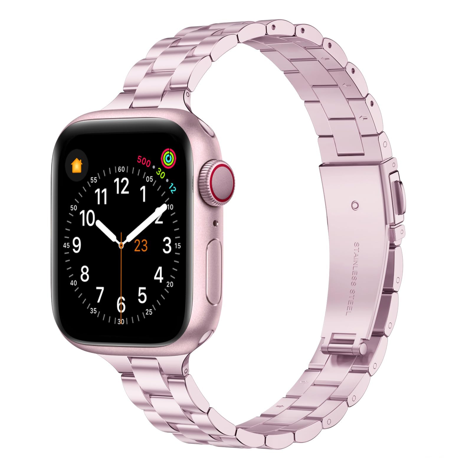 Thin Adjustable Stainless Steel Apple Watch Band for Women.