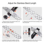 Thin Adjustable Stainless Steel Apple Watch Band for Women