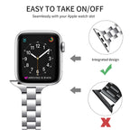 Thin Adjustable Stainless Steel Apple Watch Band for Women