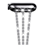 Triple Row Rhinestone Chain Metal Band for Apple Watch.