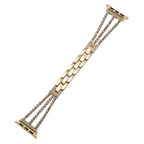 Triple Row Rhinestone Chain Metal Band for Apple Watch.
